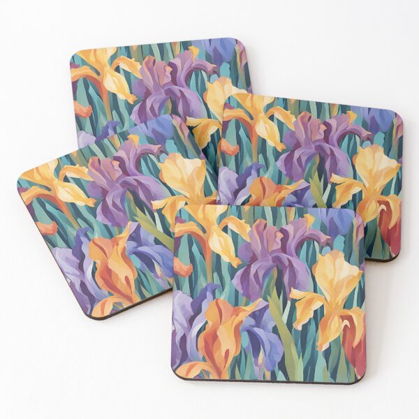 Item preview, Abstract Colorful Irises Pattern designed and sold by calibrit.