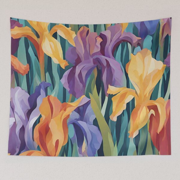 Item preview, Abstract Colorful Irises Pattern designed and sold by calibrit.