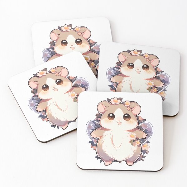 Item preview, Dreamy Dandelion Drift: Whimsical Hamster with Fairy Wings designed and sold by PaintbrushPlace.