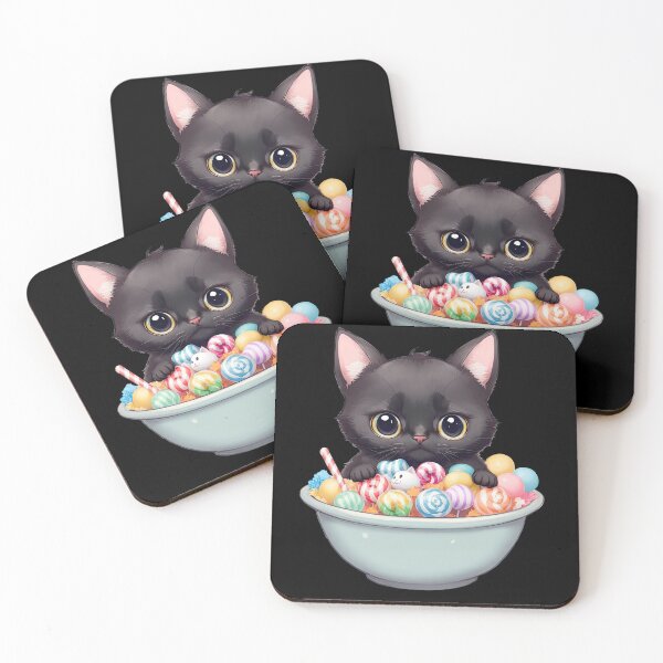 Item preview, Black Cat Candy Bowl Halloween designed and sold by pixclipart.