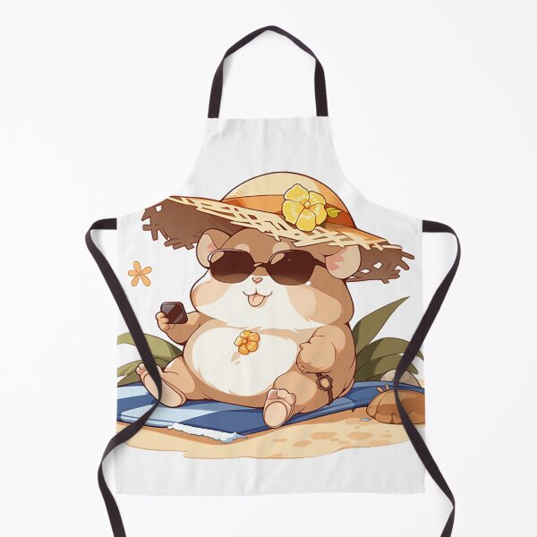 Item preview, Beach Bum Hamster: Lounging in Style with Sunglasses and Straw Hat designed and sold by PaintbrushPlace.