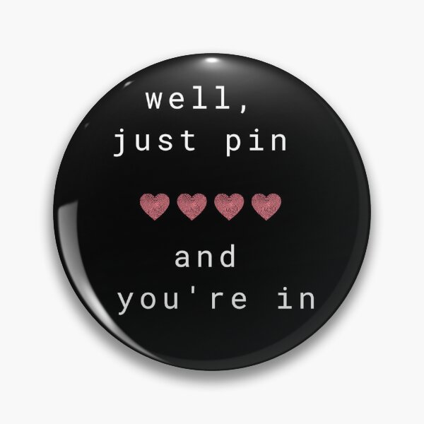 Item preview, Red hearts, pin code and white letters designed and sold by SplashTastic.