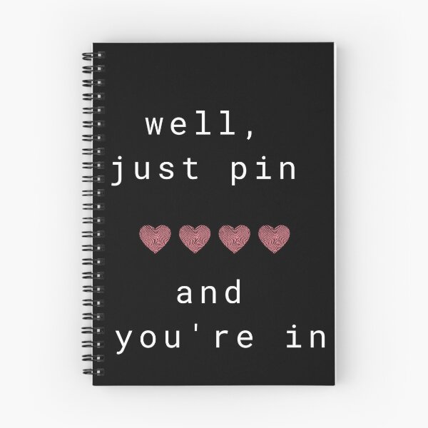 Item preview, Red hearts, pin code and white letters designed and sold by SplashTastic.