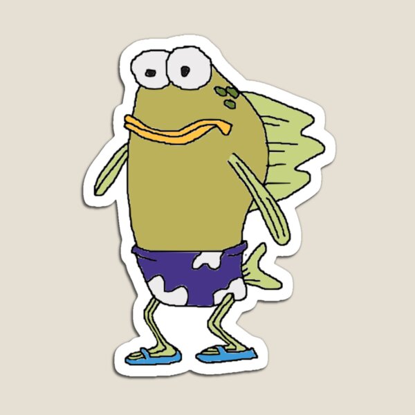 Spongebob Fish Meme Magnet for Sale by jerobyl