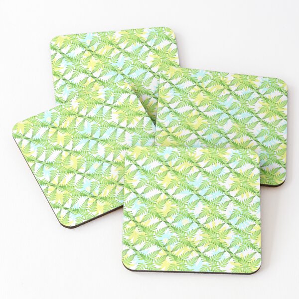 Item preview, Repetitive Patterns of Fern Leaves on Flowers Background designed and sold by SideDishDesign.