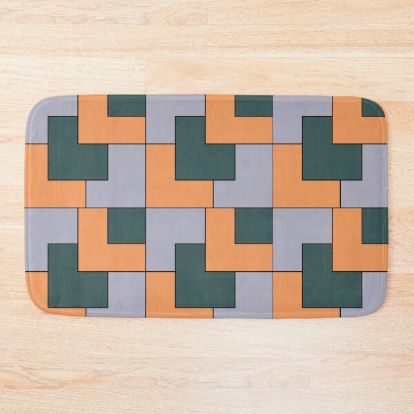 Item preview, Purple Green Orange Squares Geometric Pattern designed and sold by Nisha Prabhu.