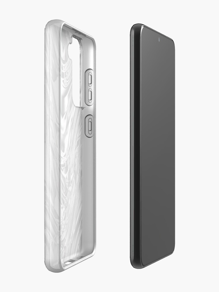 Alternate view of Silver Aluminium Molten Metal Digital Texture Samsung Galaxy Phone Case