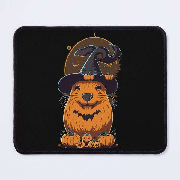 Item preview, Capybara Wearing Witch Hat With Pumpkin Halloween designed and sold by Peculiarts.