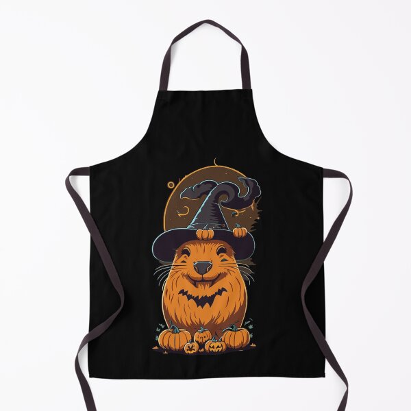 Item preview, Capybara Wearing Witch Hat With Pumpkin Halloween designed and sold by Peculiarts.