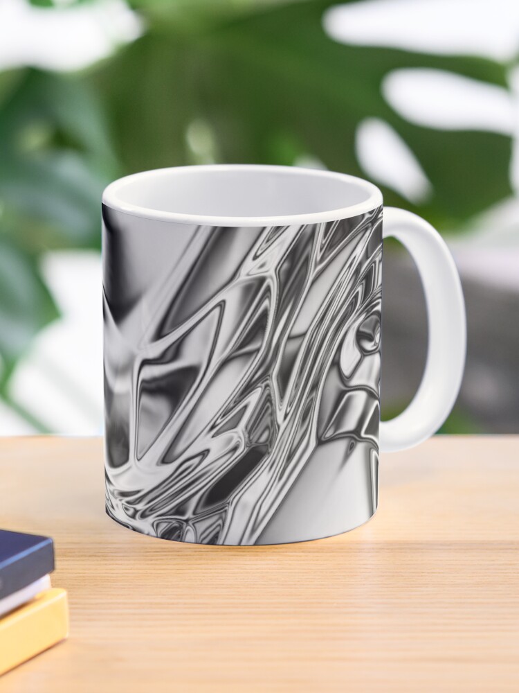 Aluminum Brushed Metal Coffee Mug by Textures