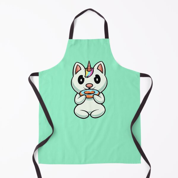 Item preview, Cute Unicorn cat eating donut cartoon icon illustration designed and sold by cubbone.