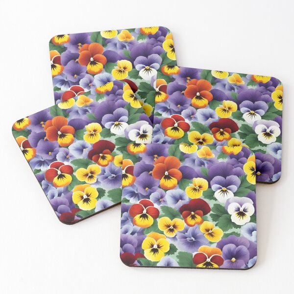 Item preview, Abstract Colorful Pansies Pattern designed and sold by calibrit.