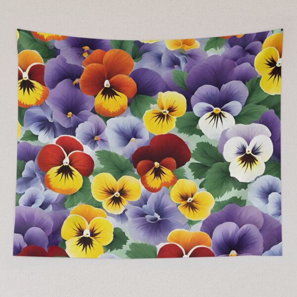 Item preview, Abstract Colorful Pansies Pattern designed and sold by calibrit.