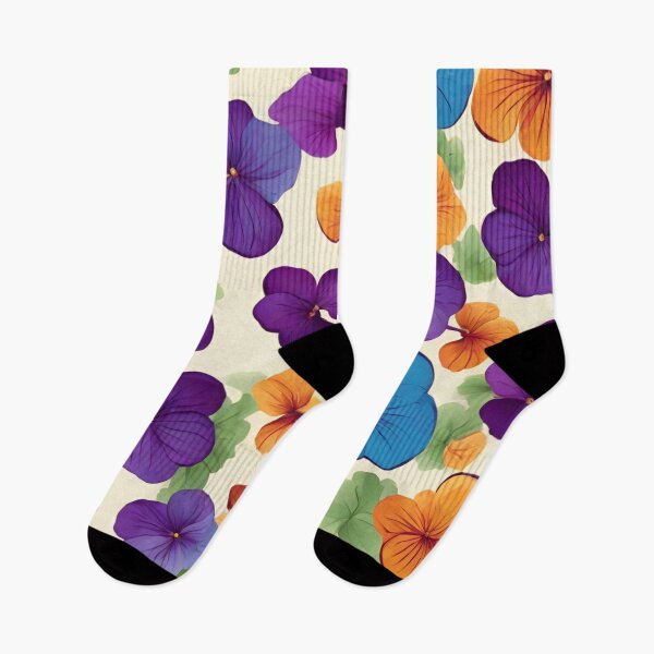 Item preview, Abstract Colorful Pansies and Violets Pattern designed and sold by calibrit.