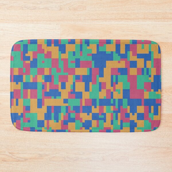 Item preview, Happy Accidents // Vintage Gingham Retro Color Glitch 1980s Geometric Cluster Pattern 8bit Pixel Art designed and sold by mixedpixels.