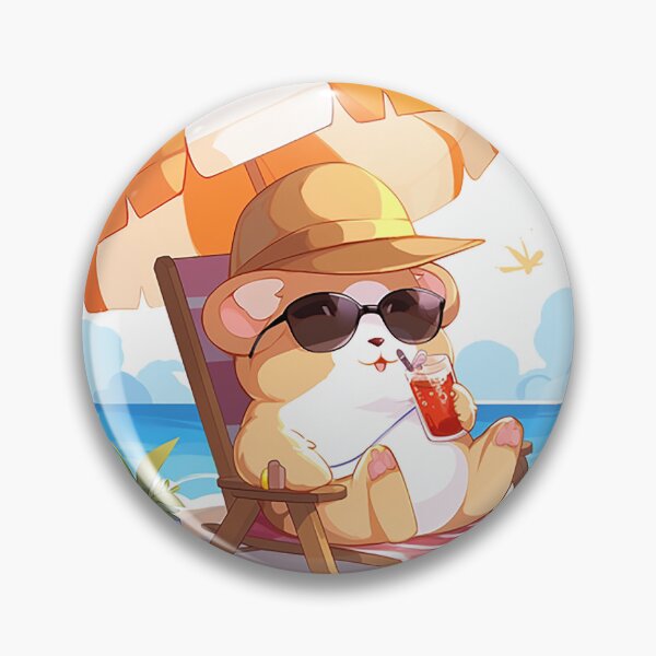 Item preview, Chill Hamster: Sun, Sand, and Shades on the Beach designed and sold by PaintbrushPlace.