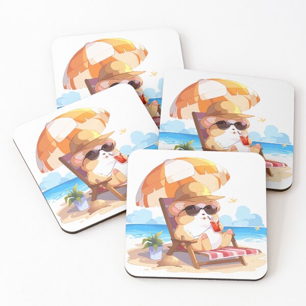 Item preview, Chill Hamster: Sun, Sand, and Shades on the Beach designed and sold by PaintbrushPlace.