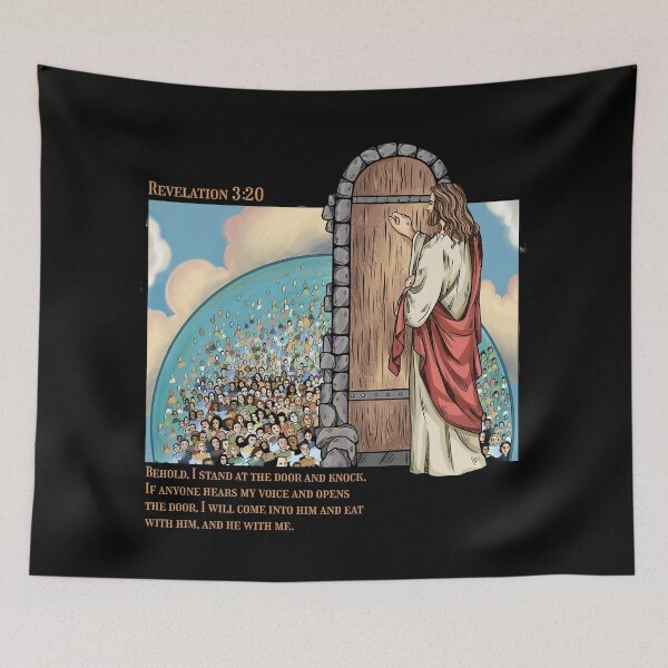 Item preview, Jesus Knocks - Revelation 3:20 designed and sold by ChristlikeMerch.