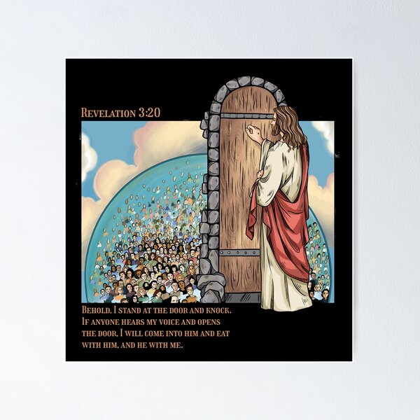 Jesus Knocks - Revelation 3:20 Poster