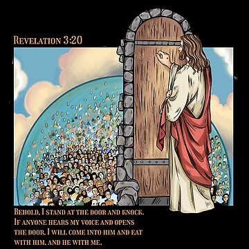 Artwork thumbnail, Jesus Knocks - Revelation 3:20 by ChristlikeMerch
