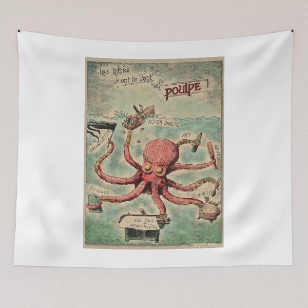 Item preview, Les luttes ont le vent en pouple - Octopus _amp_ revolution designed and sold by cayde-nsimon.