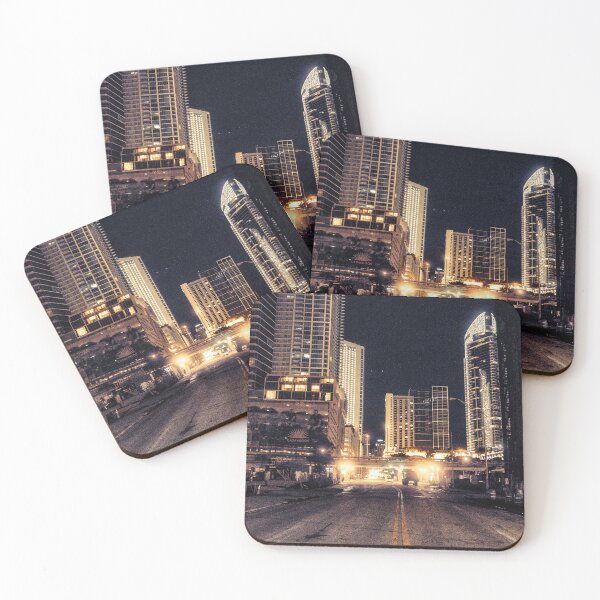Item preview, Miami streets at night.  designed and sold by MPixtures.