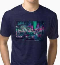 Tokio bei Nacht. Vintage T-Shirt