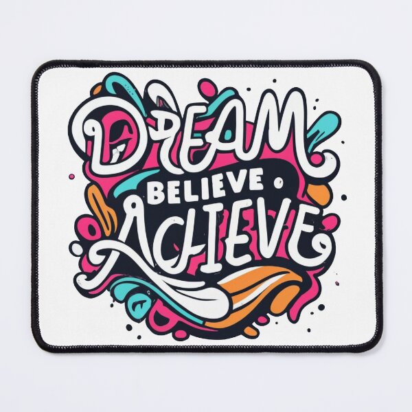Item preview, Dream, Believe and Achieve inspirational design designed and sold by LivingItFunky.