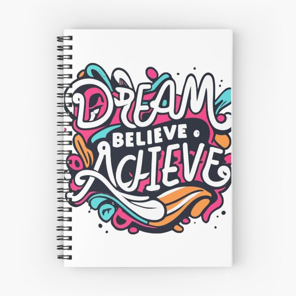 Item preview, Dream, Believe and Achieve inspirational design designed and sold by LivingItFunky.