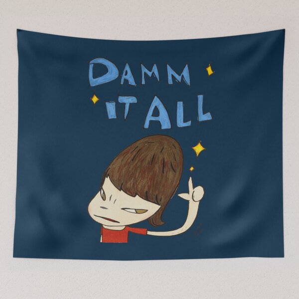 Item preview, yoshitomo nara damm it all print   designed and sold by AugustOkeefe.