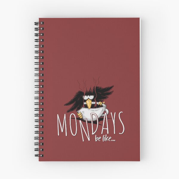 Item preview, Mondays Be Like Meme Grumpy Sarcastic Crow In Coffee Fun designed and sold by Skizzenmonster.
