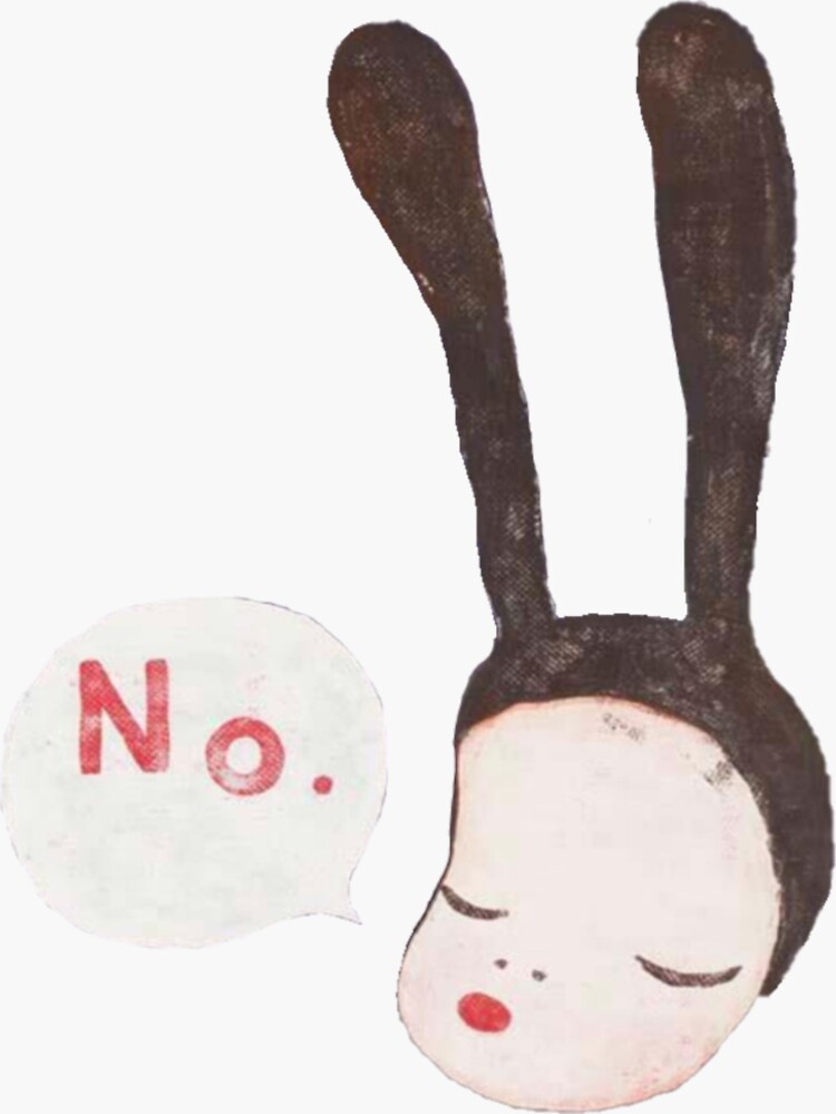 Thumbnail 3 of 3, Sticker, Yoshitomo Nara No Rabbit designed and sold by AugustOkeefe.