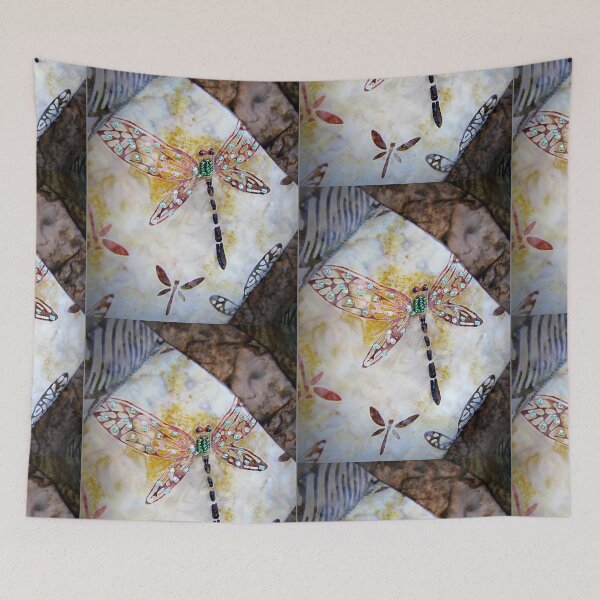 Item preview, BEADED DRAGONFLY QUILT DETAIL designed and sold by Jean Gregory Evans.