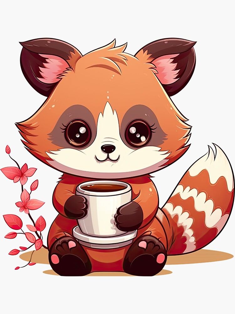 Kawaii Coffee Cup Design 3 Sticker for Sale by eyestetix