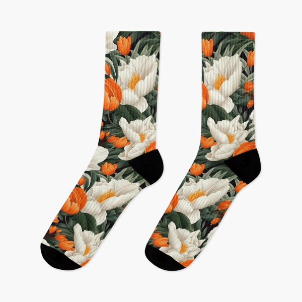 Item preview, Tulip flowers garden orange designed and sold by Alessandro Remo Mazzoni Remotextiles.
