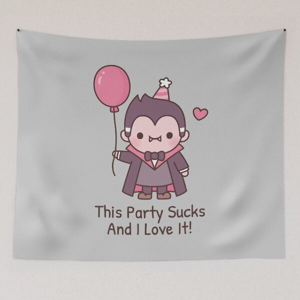 Item preview, Funny Cute Vampire This Party Sucks And I Love It designed and sold by rustydoodle.