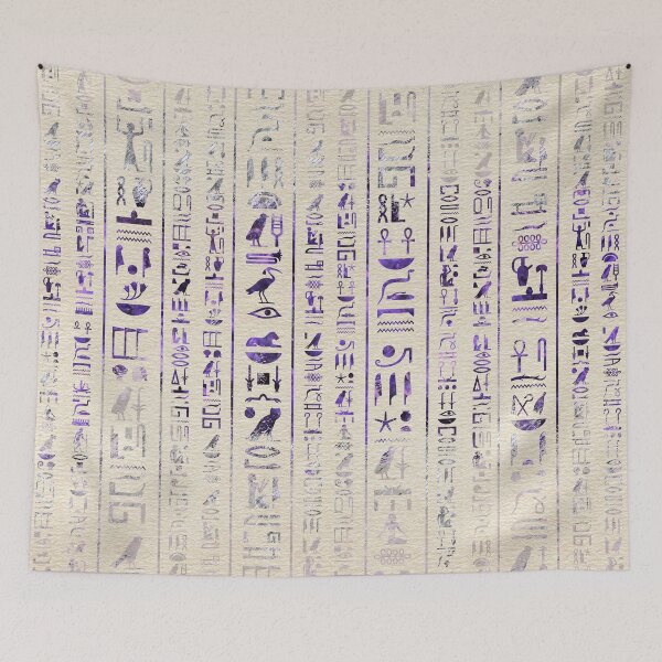 Item preview, Amethyst Egyptian hieroglyphics on canvas designed and sold by k9printart.