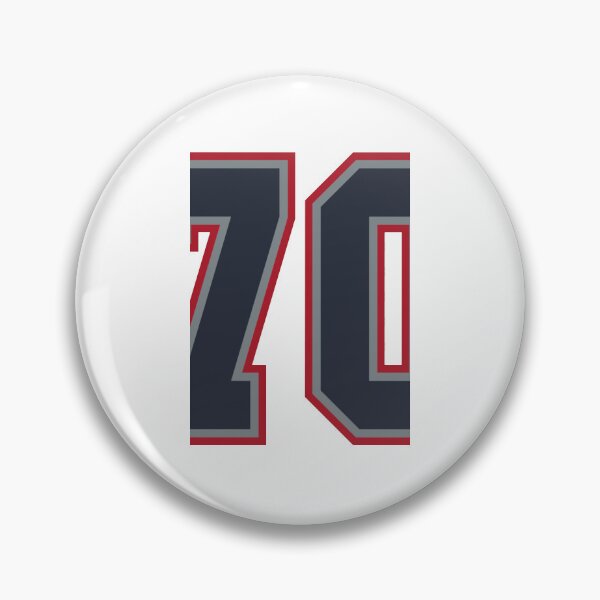 Item preview, 70 Navy Grey Red Sports Number Seventy Sticker designed and sold by AldaWolf.