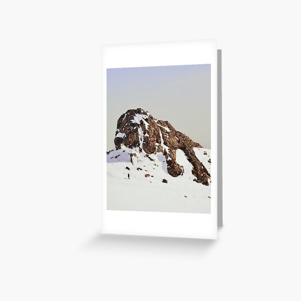 Lazy Puppy Rock digital pet art Greeting Card