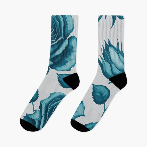 Item preview, Turquoise Blue Roses on Grey  designed and sold by GraphicsClub.