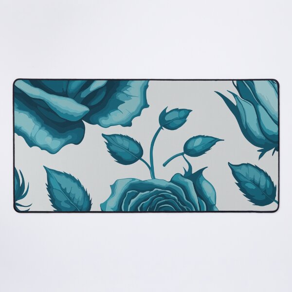 Item preview, Turquoise Blue Roses on Grey designed and sold by GraphicsClub.