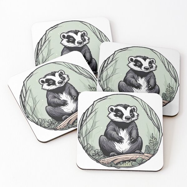 Item preview, Forest badger designed and sold by Maths-4-Nerds.