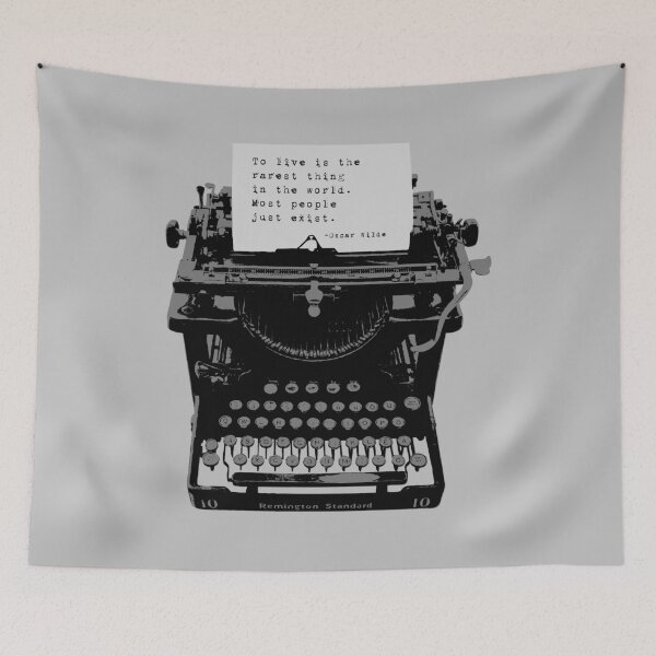 Item preview, Oscar Wilde Quote on Old Remington 10 Typewriter designed and sold by Chilli-Design.