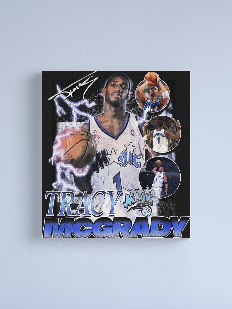 Framed Tracy McGrady Orlando Magic Autographed Black and Blue