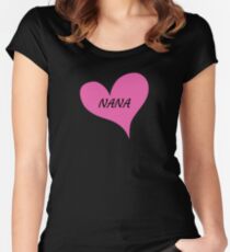 I Love Nana - Nana Heart Tee Women's Fitted Scoop T-Shirt