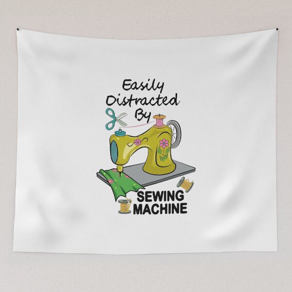Item preview, Easily Distracted By Sewing Machine designed and sold by Ayesha Saleem.
