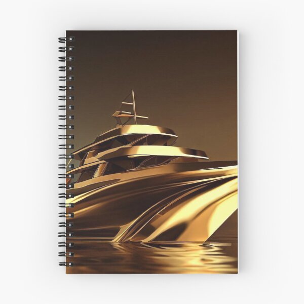 Item preview, yacht, gold designed and sold by KICIART.
