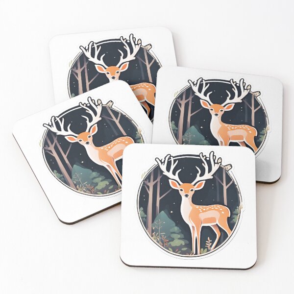 Item preview, Woodland stag designed and sold by Maths-4-Nerds.