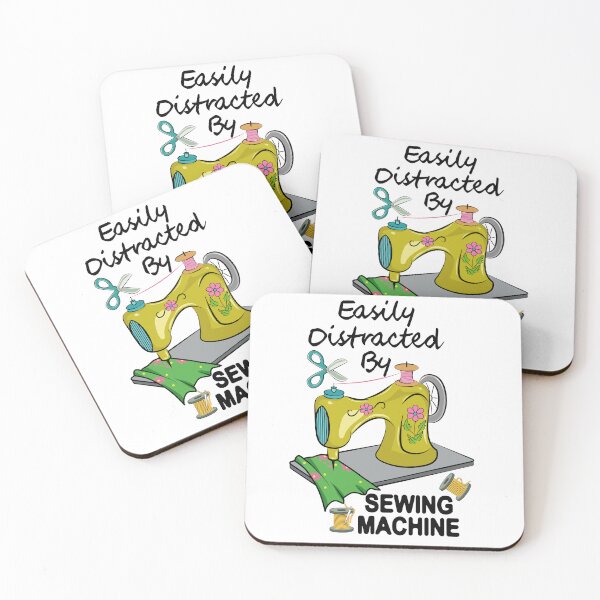 Item preview, Easily Distracted By Sewing Machine designed and sold by Ayesha Saleem.