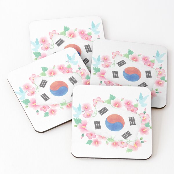 Item preview, Korean flag Taegeukgi, mugunghwa, and pigeons designed and sold by jena0823.